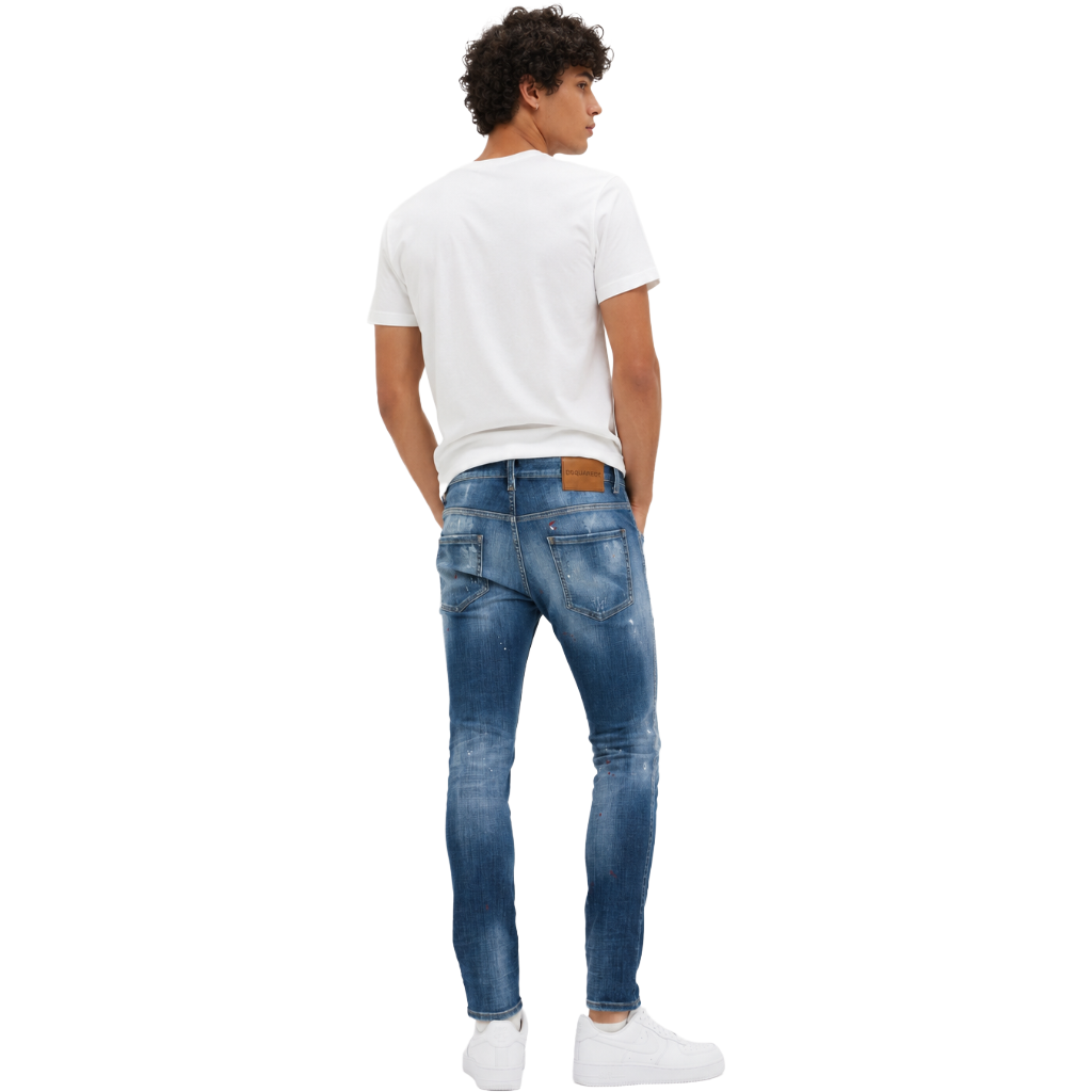 Dsquared2 Man Denim Skater Jeans Blue