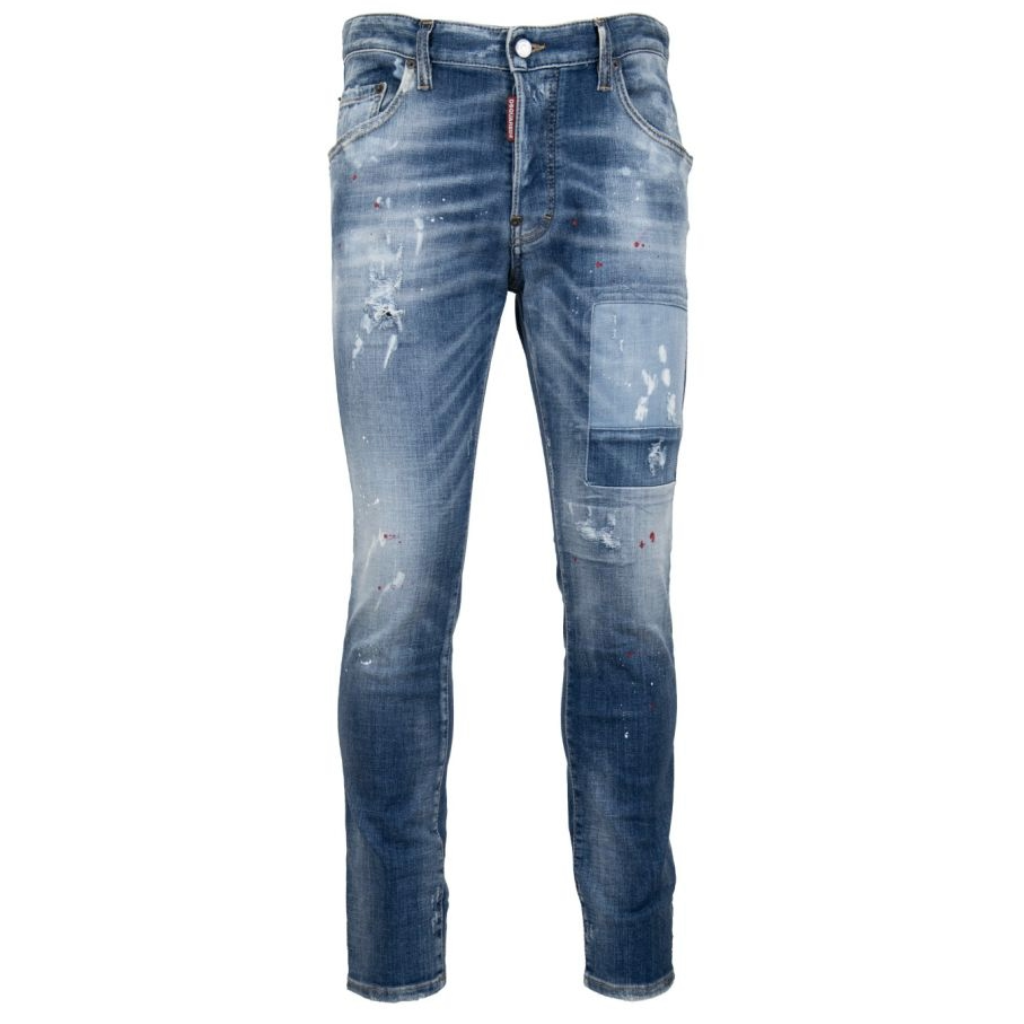 Dsquared2 Man Denim Skater Jeans Blue