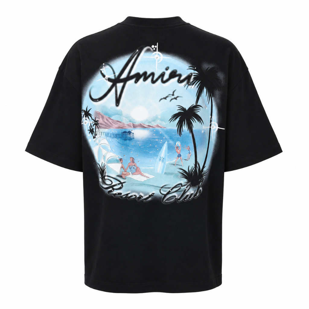 Amiri Man Paradise Brush T-Shirt Black