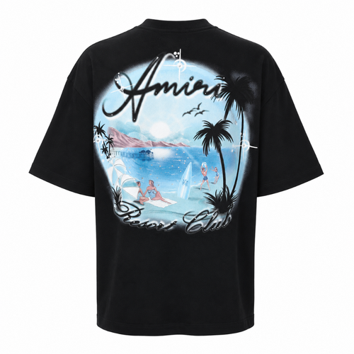 Amiri Man Paradise Brush T-Shirt Black