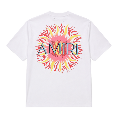Amiri Man Sun Tee T-Shirts Tops White