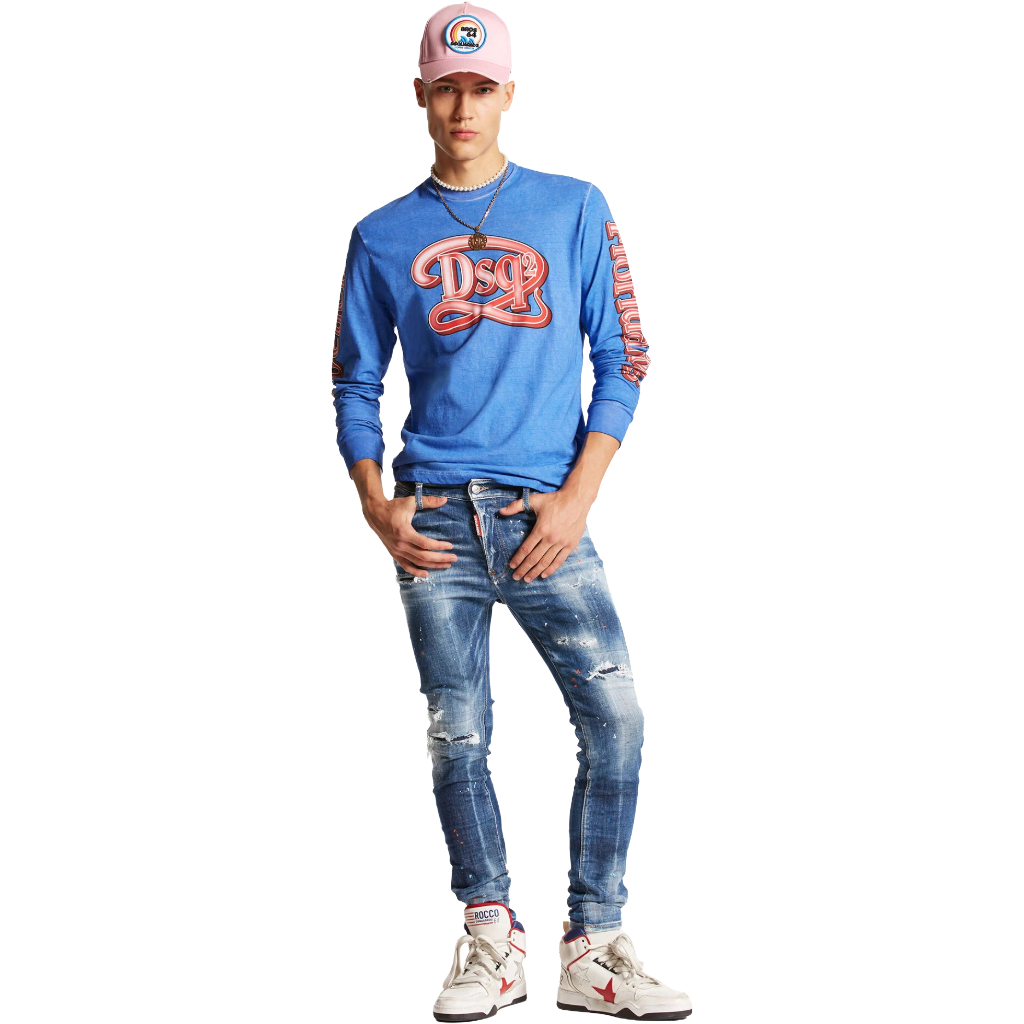 Dsquared2 Man Denim Super Twinky Jeans Blue