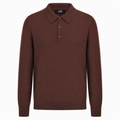 Alpha Studio Man Polo Silk Cashmere Brown