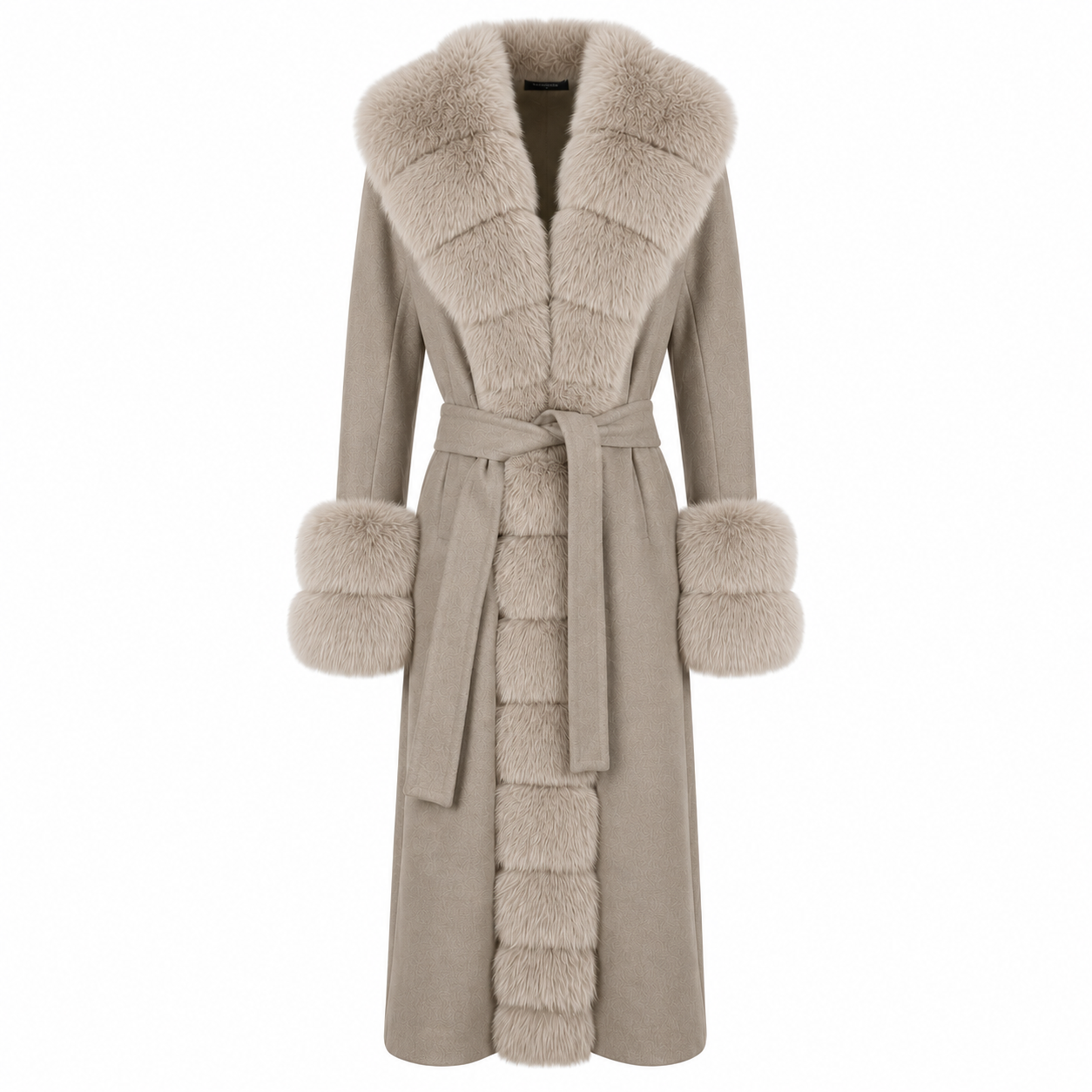 Loro Piana Fabric Woman Coat Pelliccia Beige