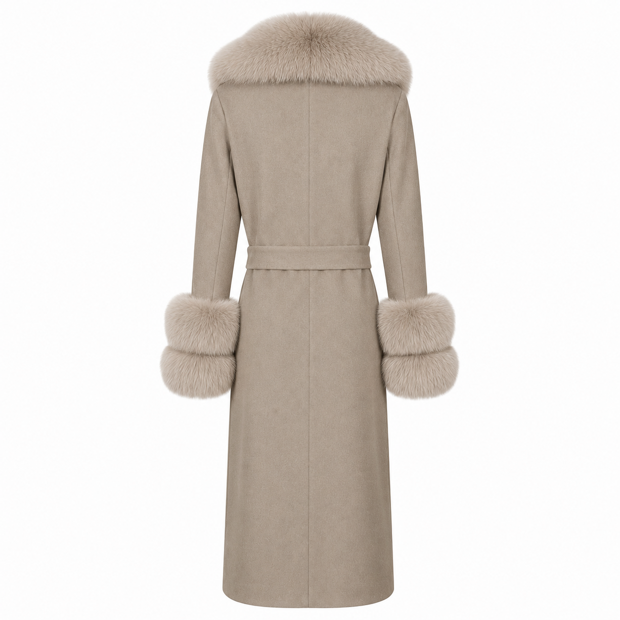 Loro Piana Fabric Woman Coat Pelliccia Beige