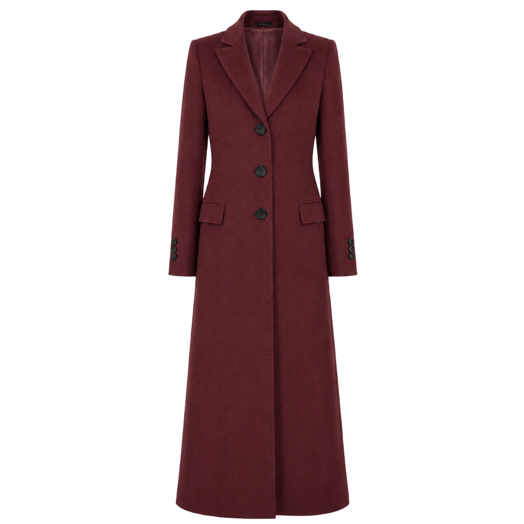 Loro Piana Fabric Woman Coat Long Bordeaux Red