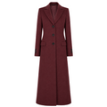 Loro Piana Fabric Woman Coat Long Bordeaux Red