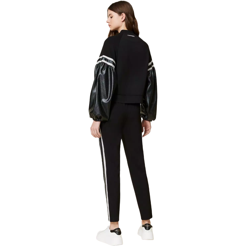 Twinset Woman Trousers Bande Laterali Black