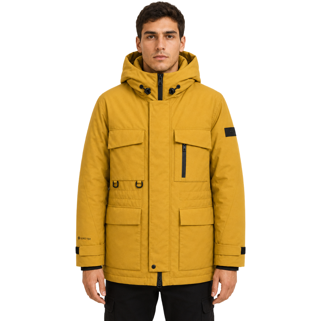 Peuterey Man Jacket Quarters Fur Yellow