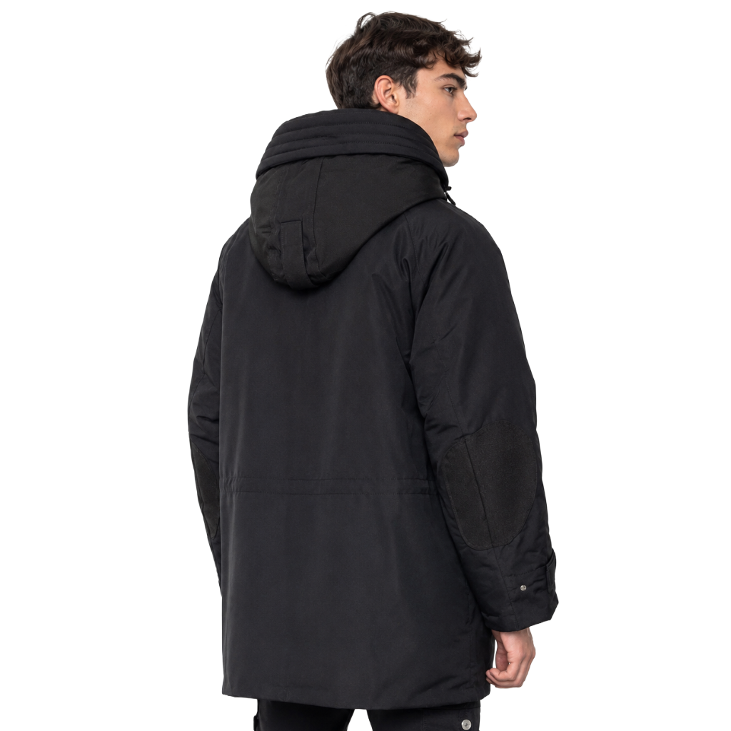 Peuterey Man Down Jacket Fadi Eco Fur Blue