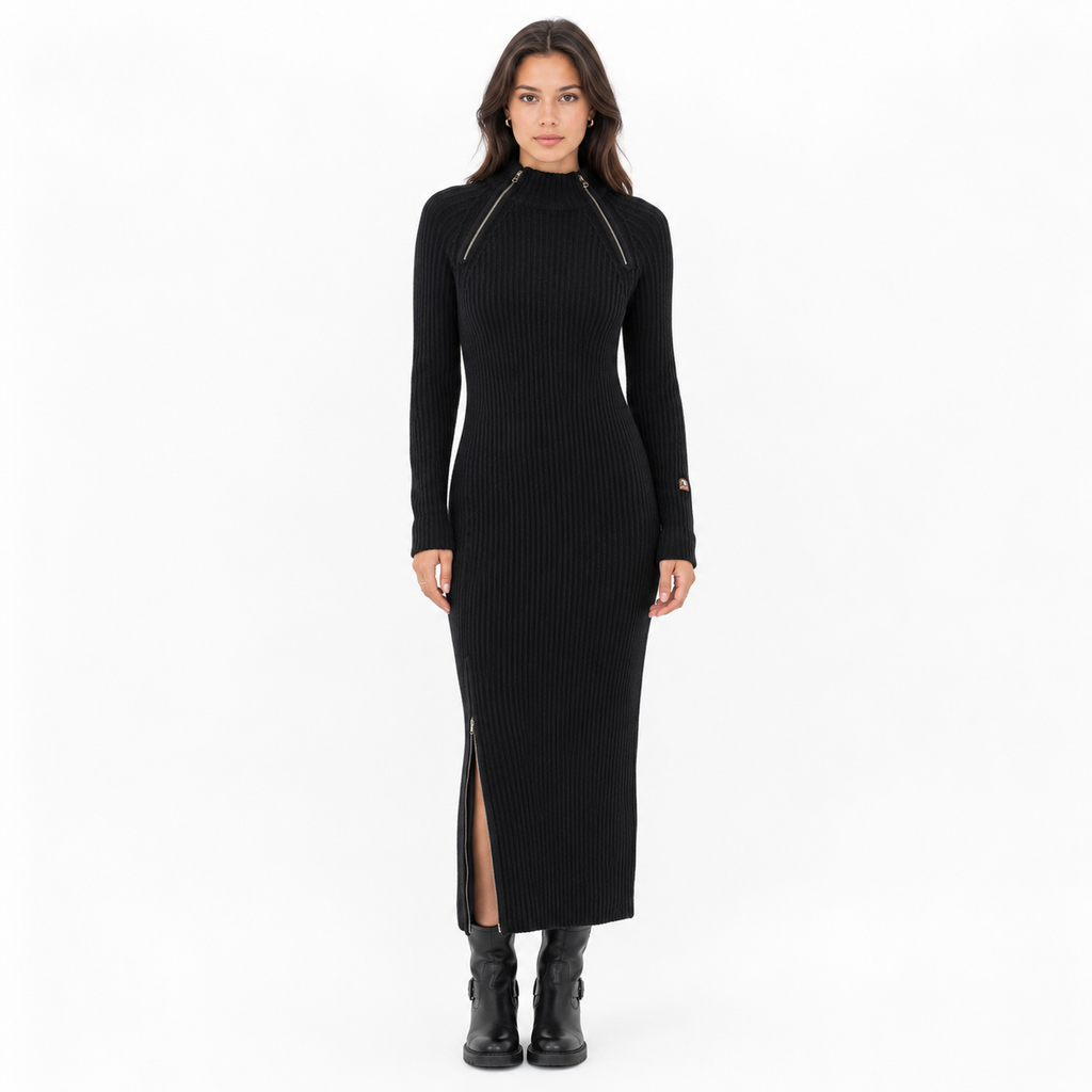 Parajumpers Woman Dress Rib Black