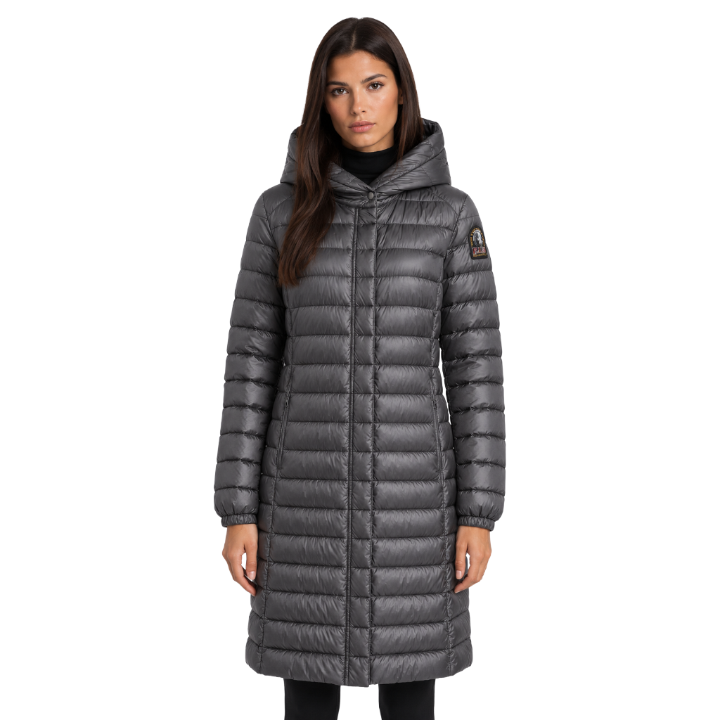 Parajumpers Woman Down Jacket Long Magalie Grey