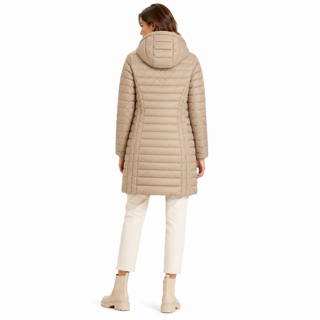 Parajumpers Woman Down Jacket Long Irene Beige