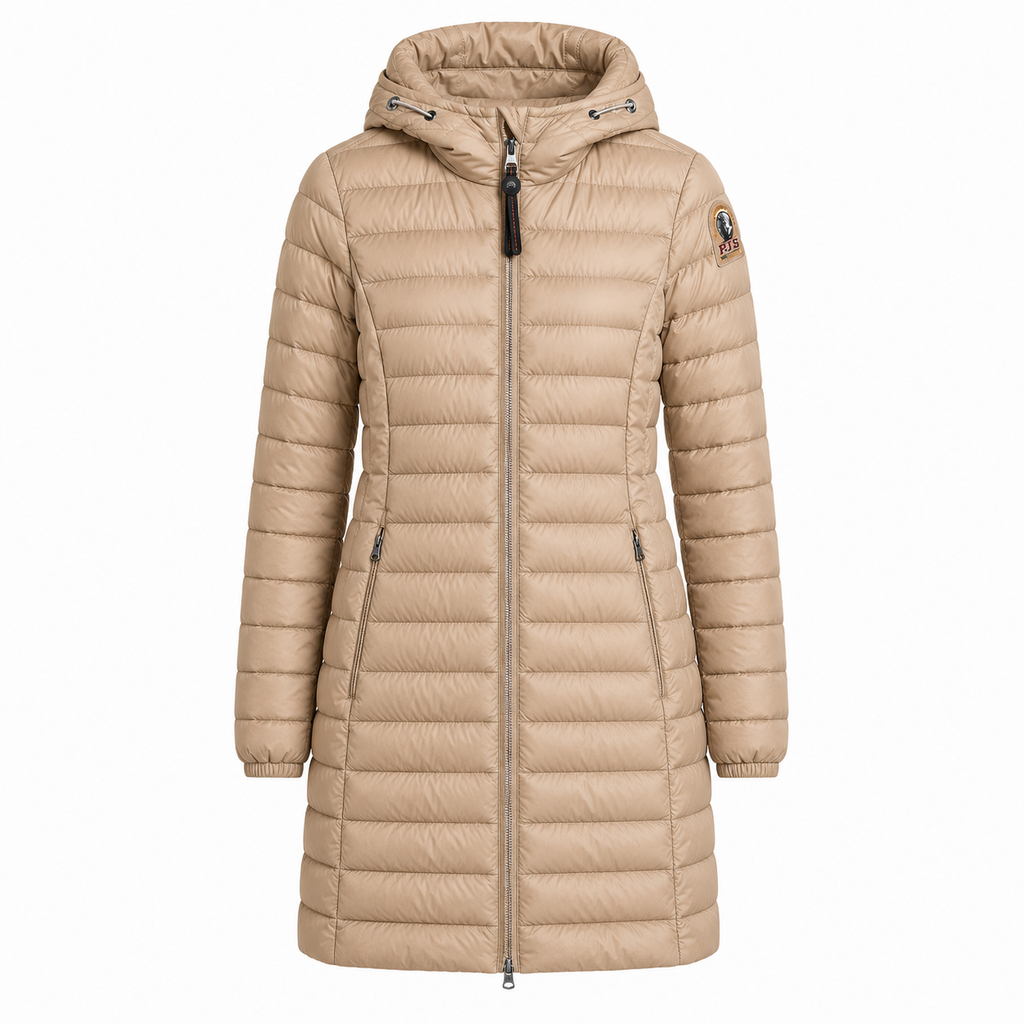 Parajumpers Woman Down Jacket Long Irene Beige