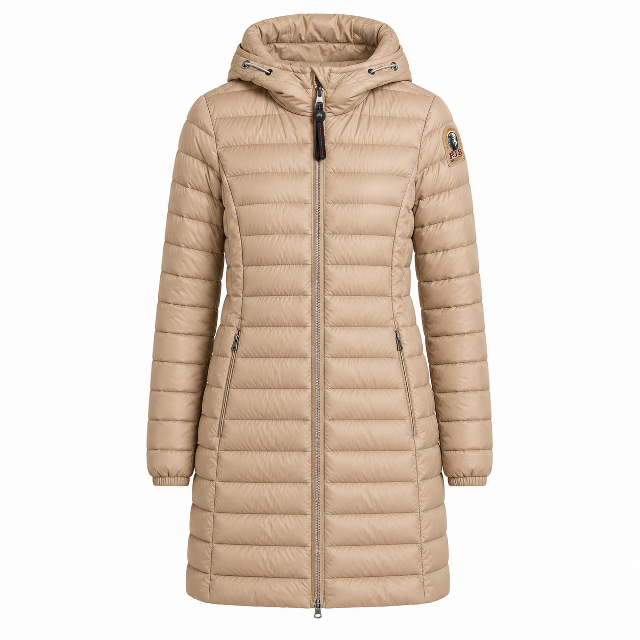 Parajumpers Woman Down Jacket Long Irene Beige