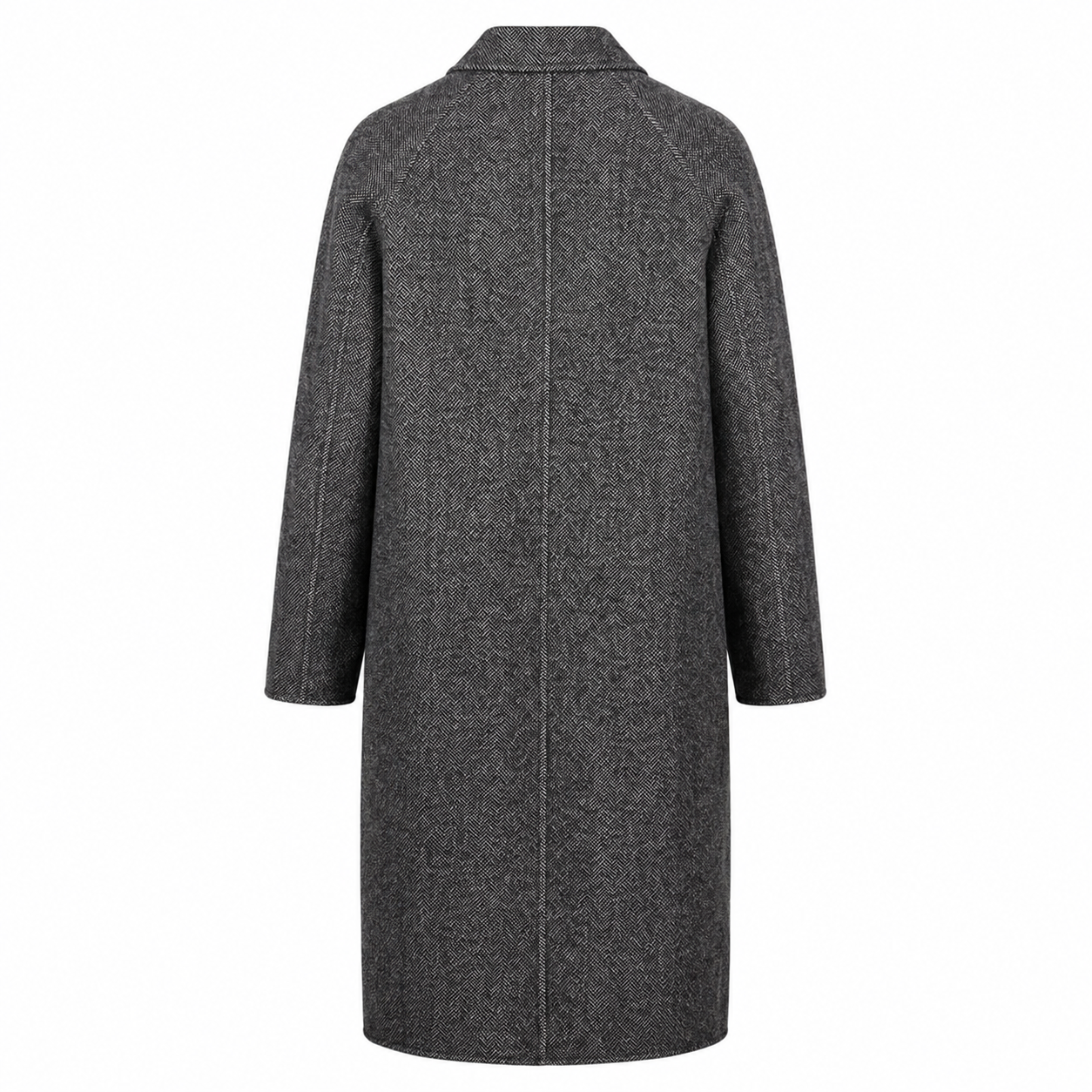 Alpha Studio Man Lapel Long Coats Grey