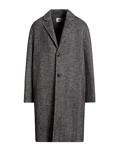 Alpha Studio Man Lapel Long Coats Grey