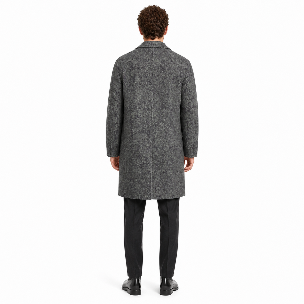 Alpha Studio Man Lapel Long Coats Grey