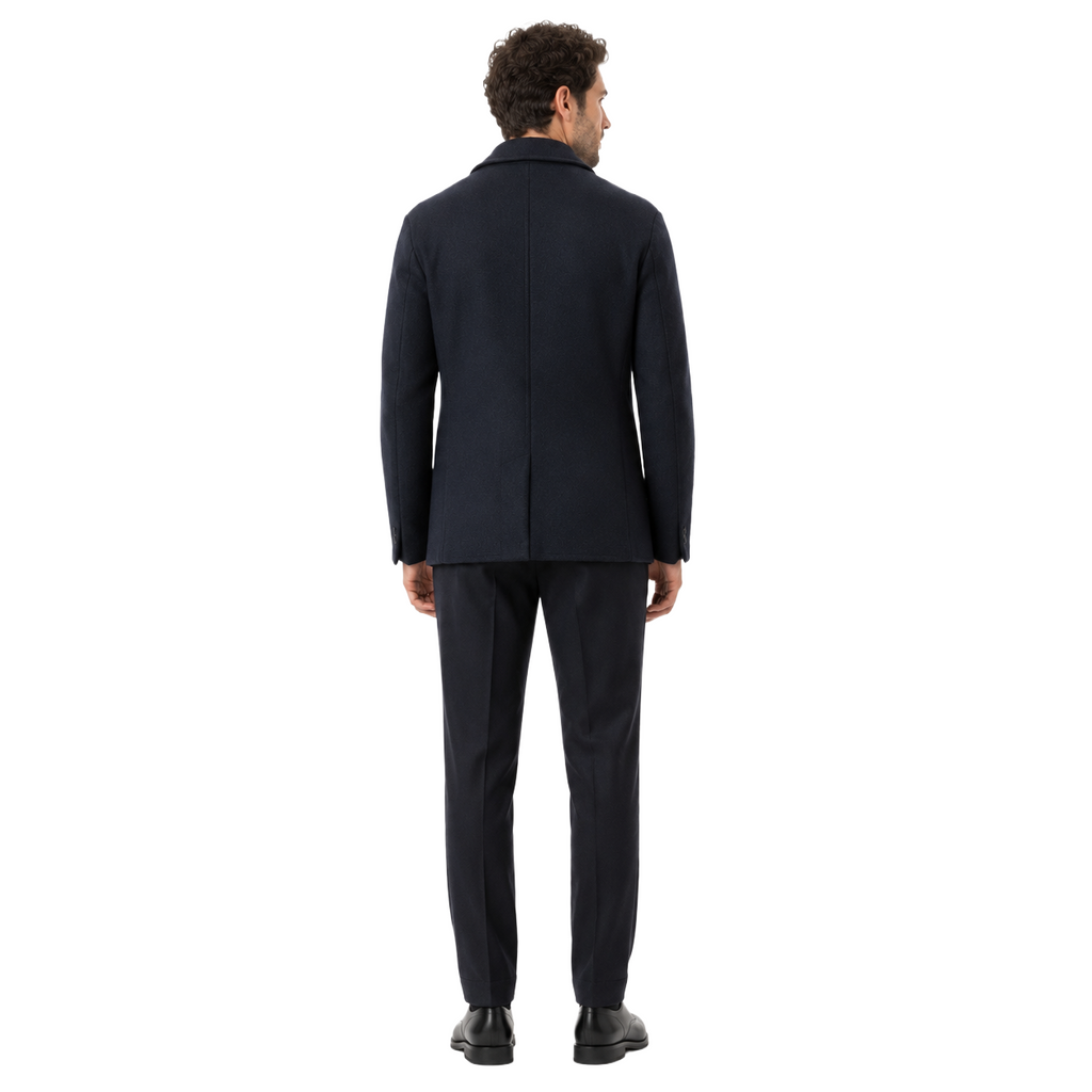 Alpha Studio Man Jacket Double-Breasted Blue