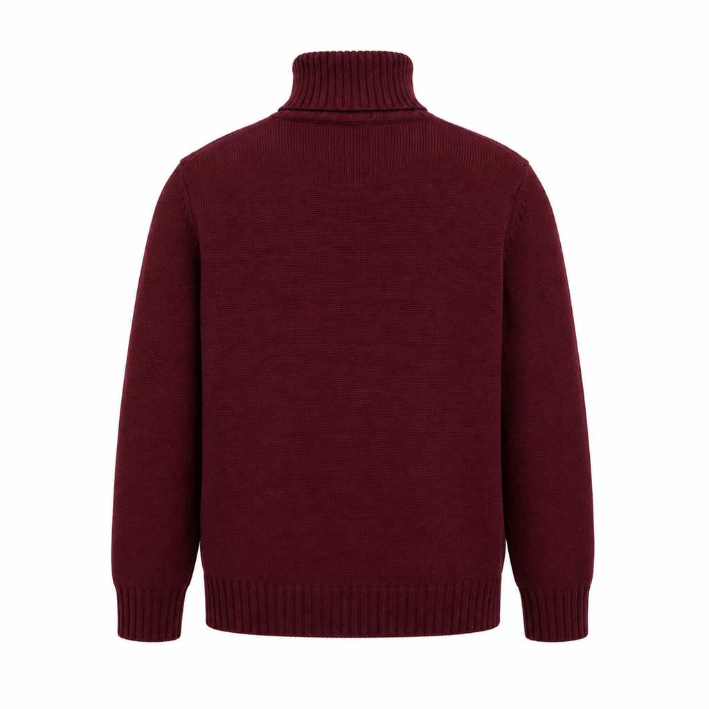 Alpha Studio Man Turtleneck Wool Red