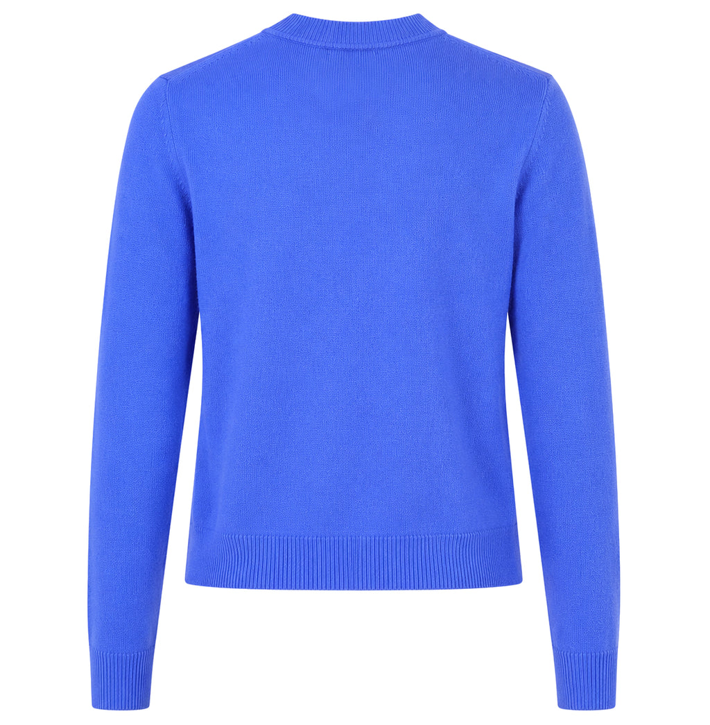Alpha Studio Woman Rebecca Cropped Long Retrò Sweaters Light Blue