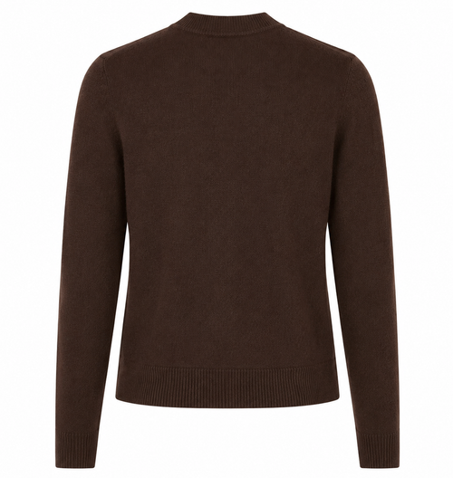 Alpha Studio Woman Rebecca Cropped Long Retrò Sweaters Brown