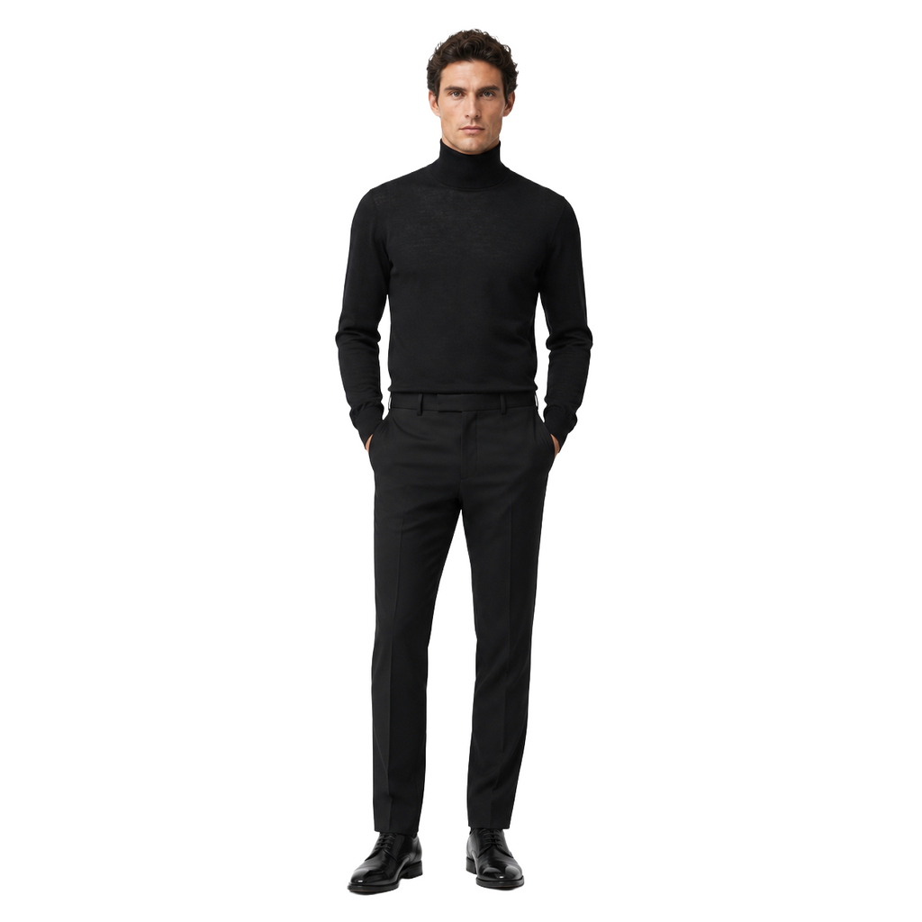 Alpha Studio Man Turtleneck Timeless Black
