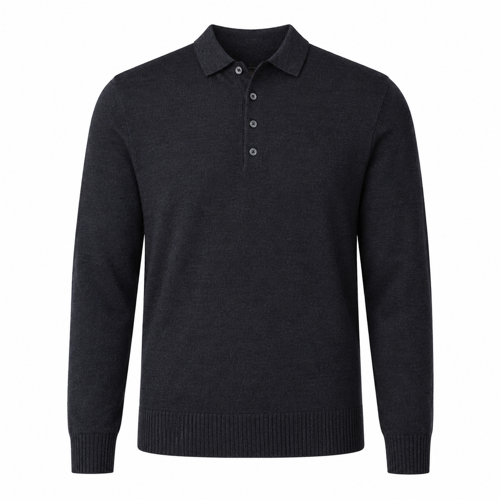 Alpha Studio Man Polo Sleeve Long Grey
