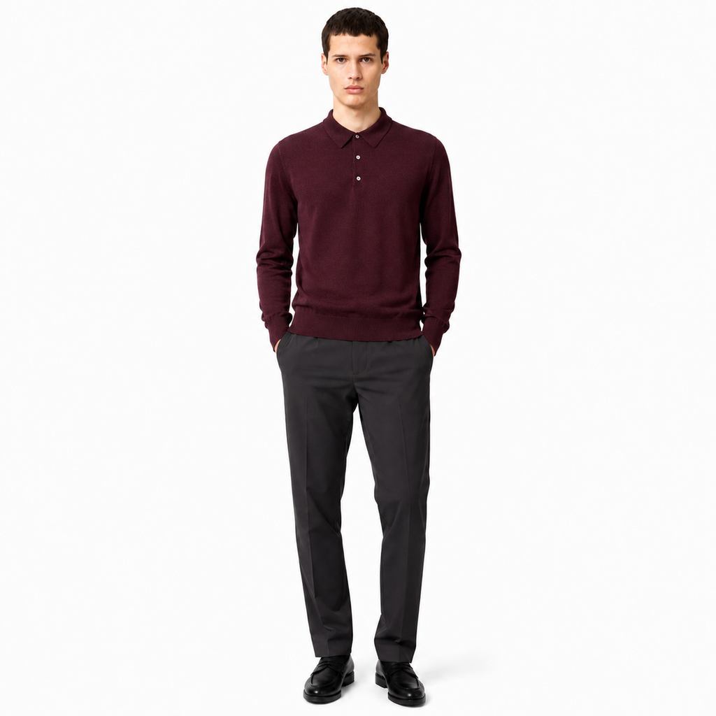 Alpha Studio Man Polo Ultrafine Red