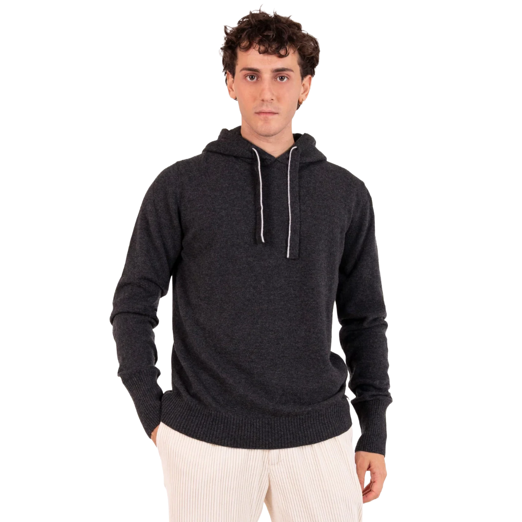 Alpha Studio Man Sweatshirt Hooded Geelong Blue
