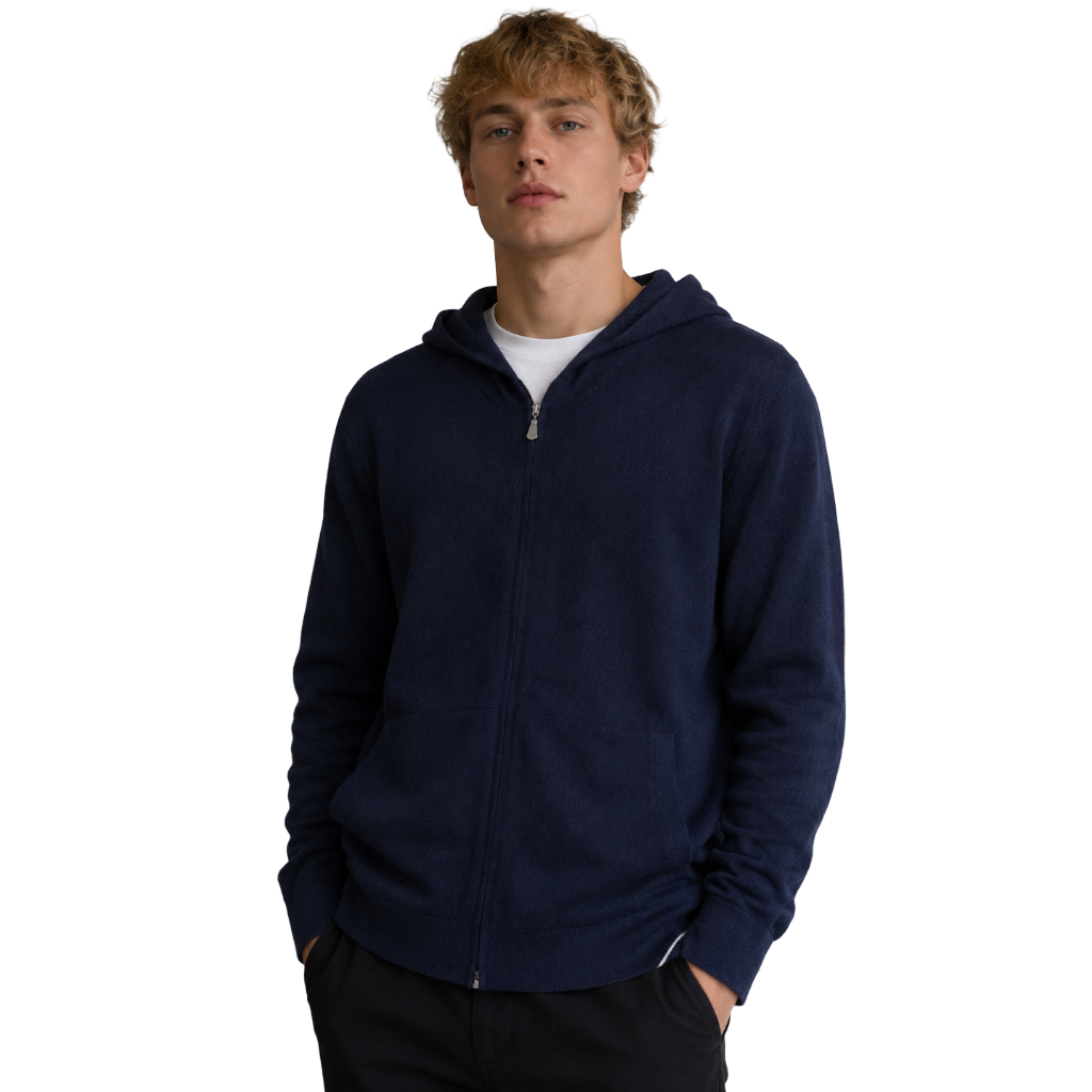 Alpha Studio Man Sweatshirt Zip Geelong Blue