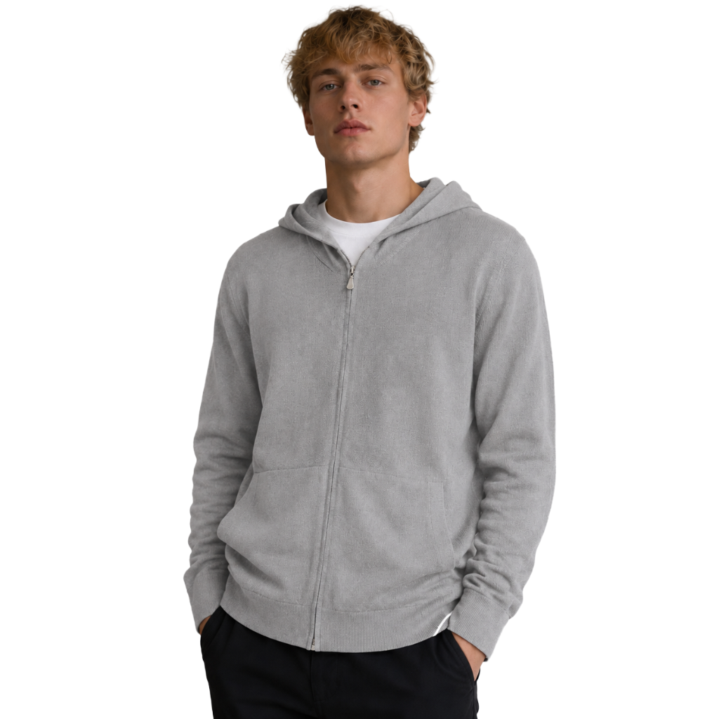 Alpha Studio Man Sweatshirt Zip Geelong Grey