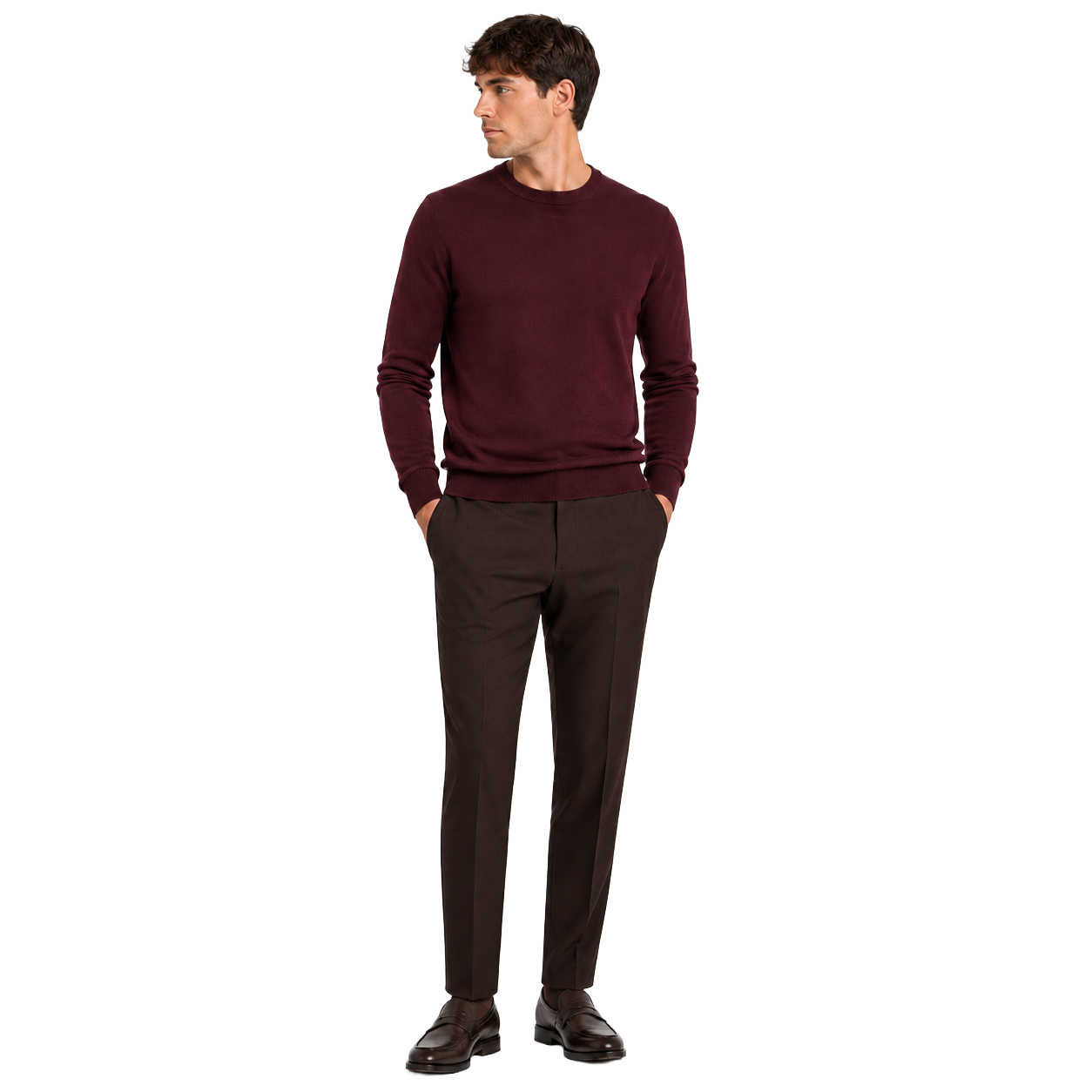 Alpha Studio Man Knit Gircollo Wool Merino Red