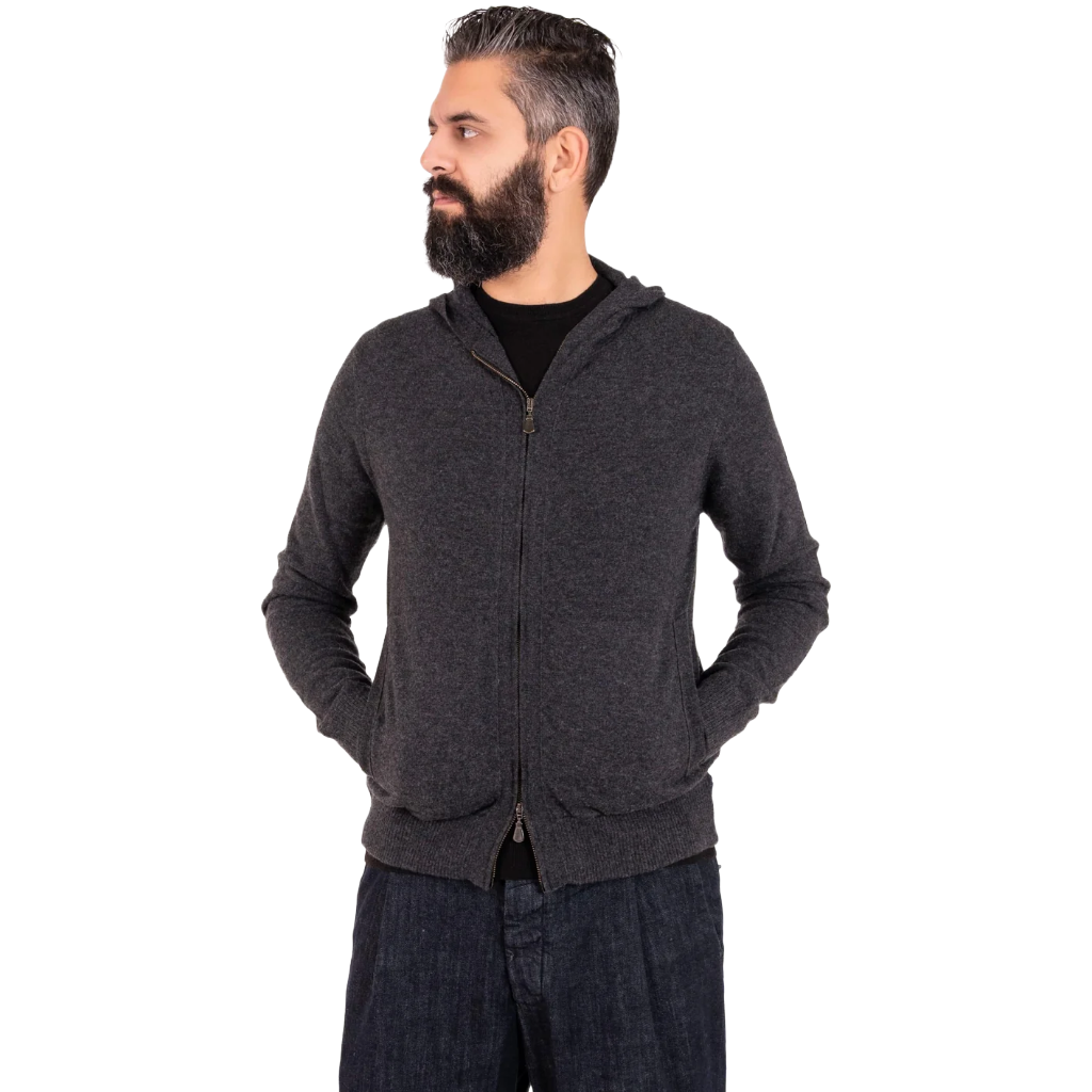 Alpha Studio Man Sweatshirt Hooded Geelong Grey