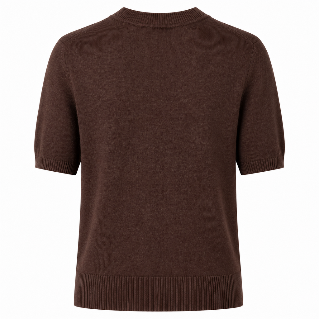 Alpha Studio Woman Crew Neck Cropped Retrò Sweaters Brown