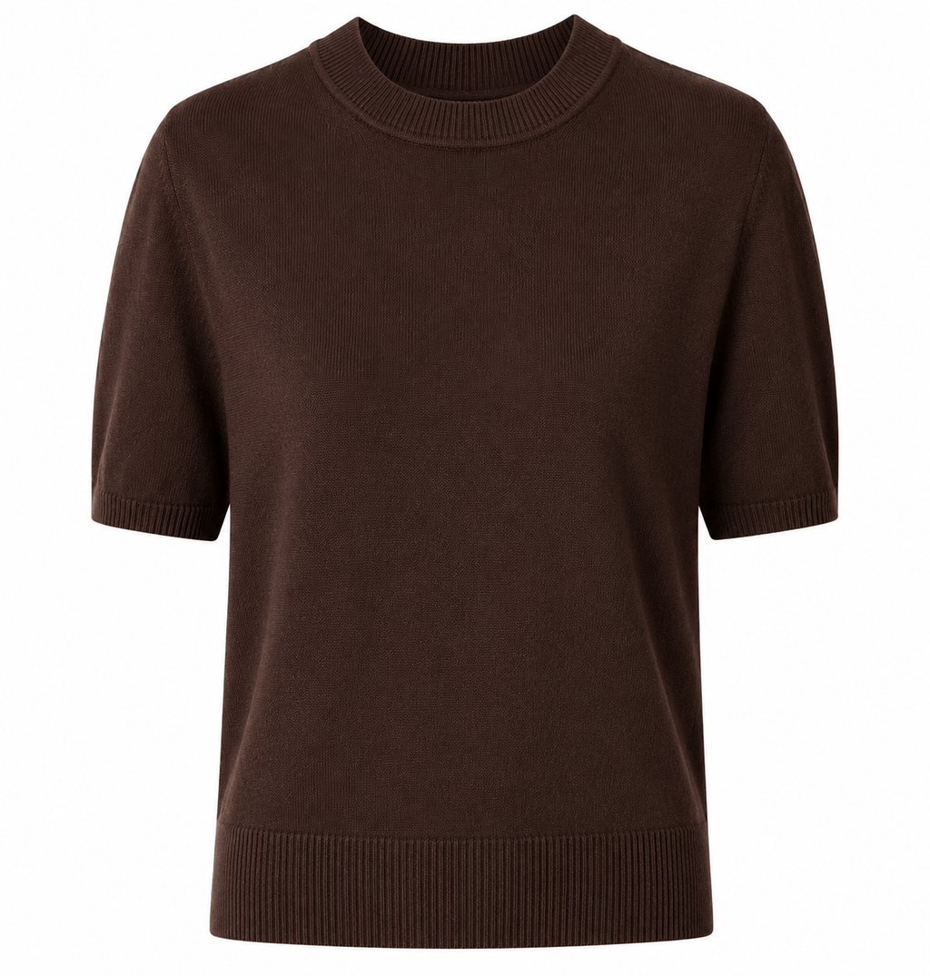Alpha Studio Woman Crew Neck Cropped Retrò Sweaters Brown