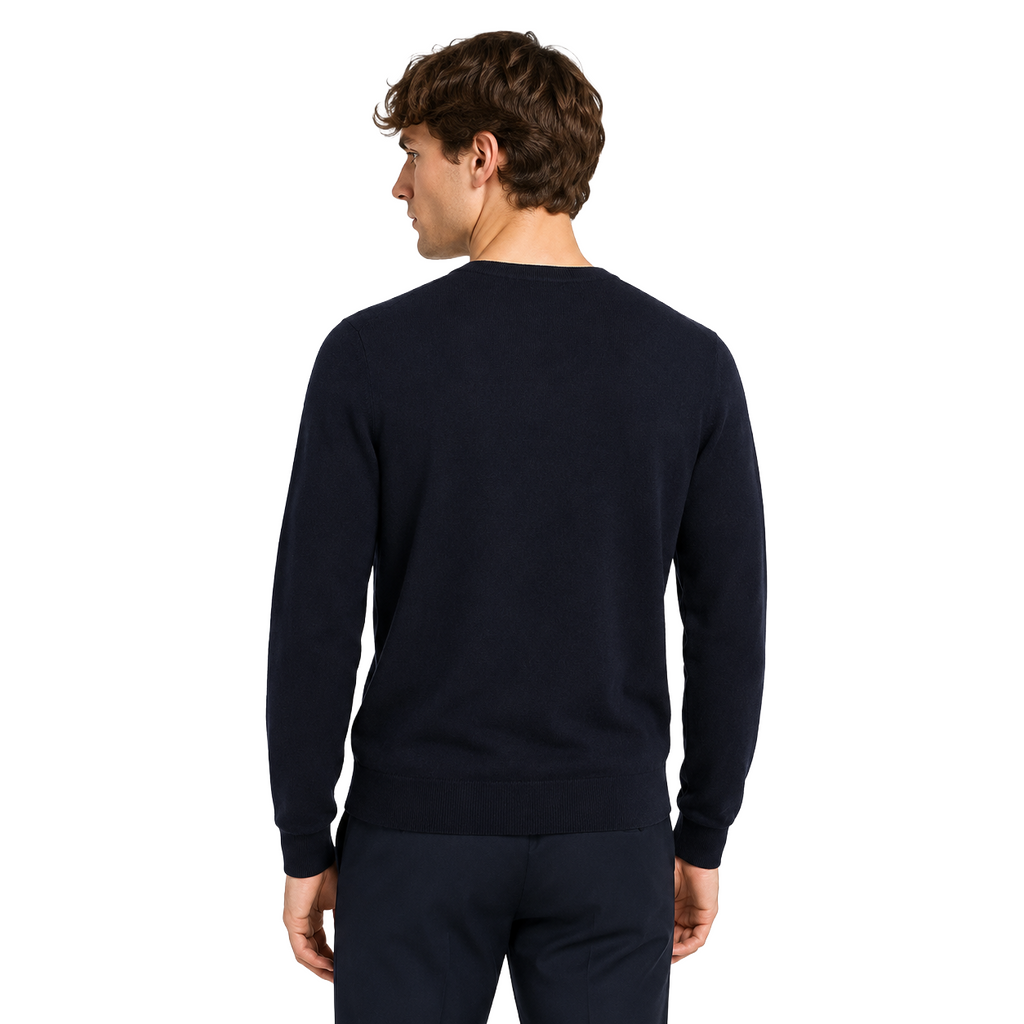 Alpha Studio Man Knit Gircollo Wool Merino Blue