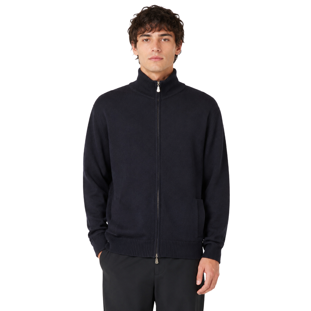 Alpha Studio Man Sweatshirt Zip Blue
