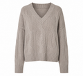 Alpha Studio Woman Boxy Weaving Sweaters Beige