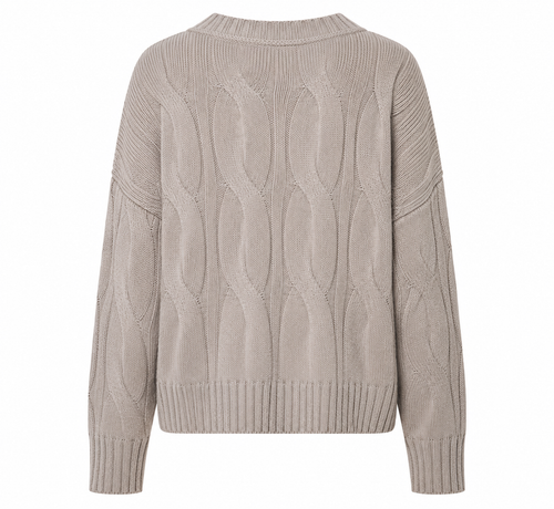 Alpha Studio Woman Boxy Weaving Sweaters Beige
