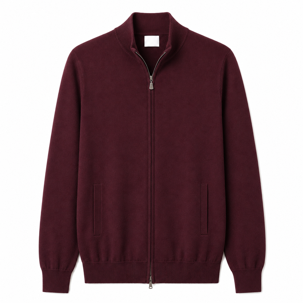 Alpha Studio Man Sweatshirt Zip Red