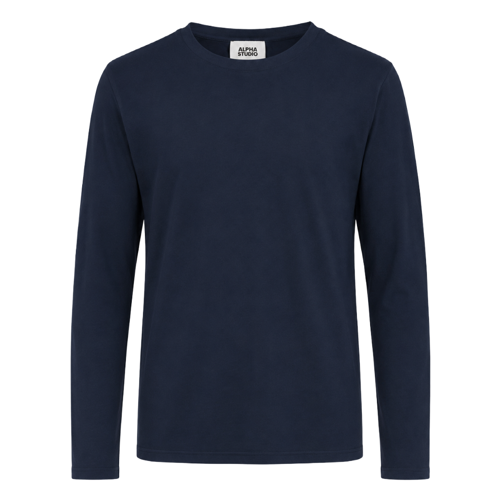 Alpha Studio Man T-Shirt Jersey Stretch Blue