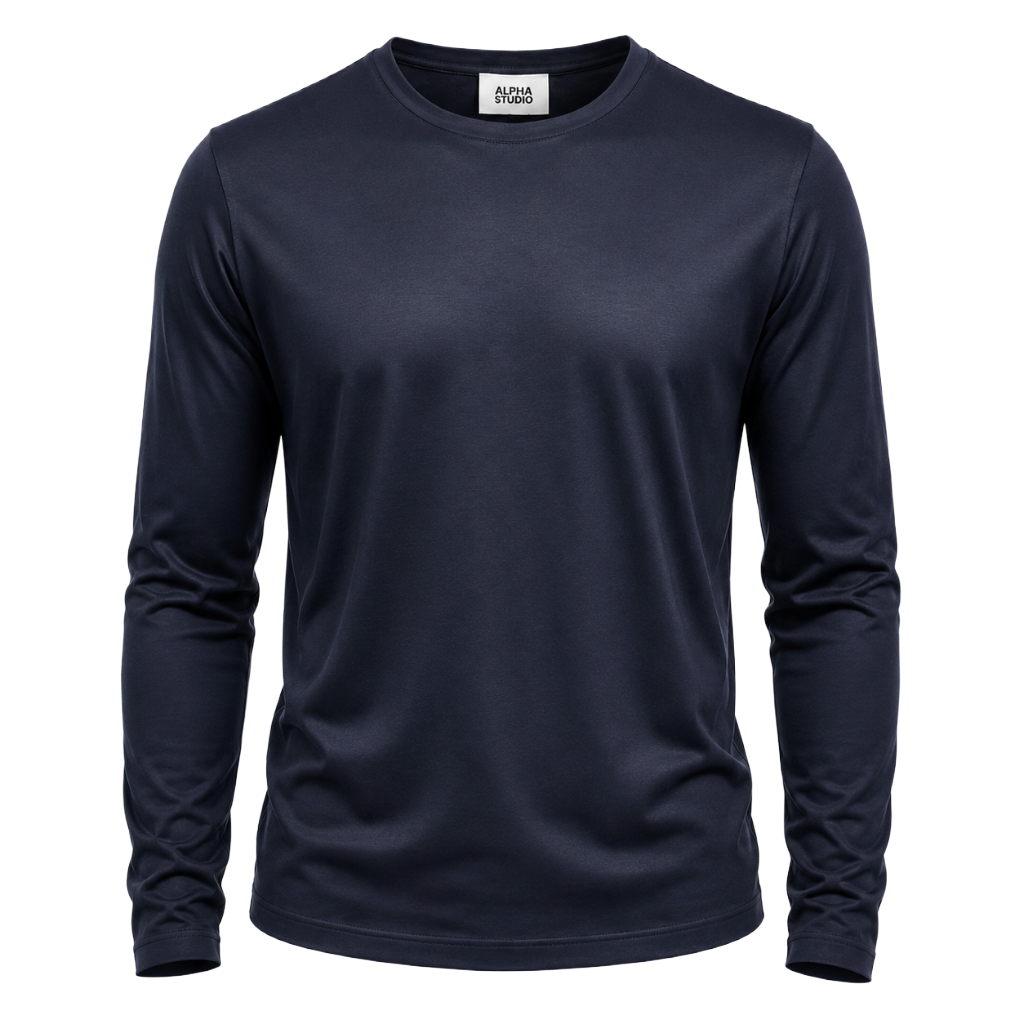 Alpha Studio Man T-Shirt Mercerizzato Blue
