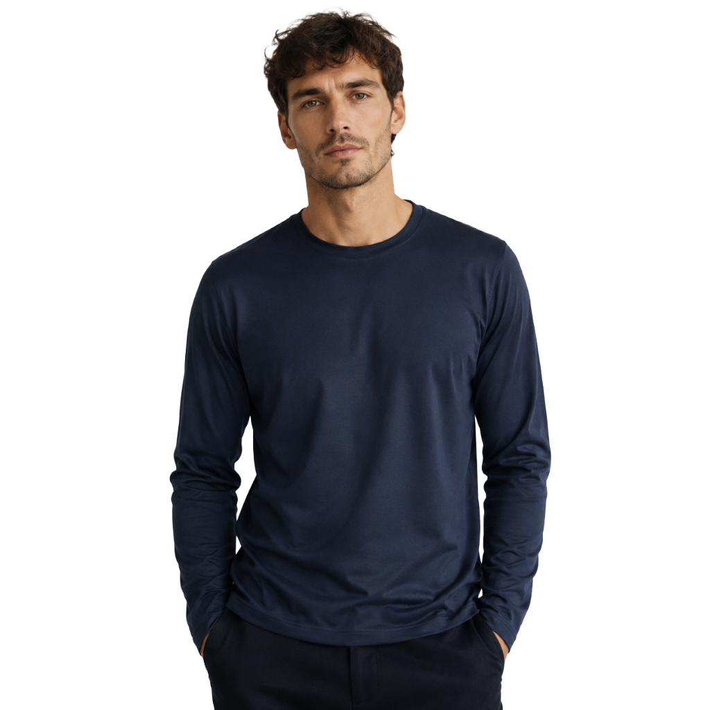 Alpha Studio Man T-Shirt Mercerizzato Blue