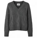Alpha Studio Woman Boxy Weaving Sweaters Grey