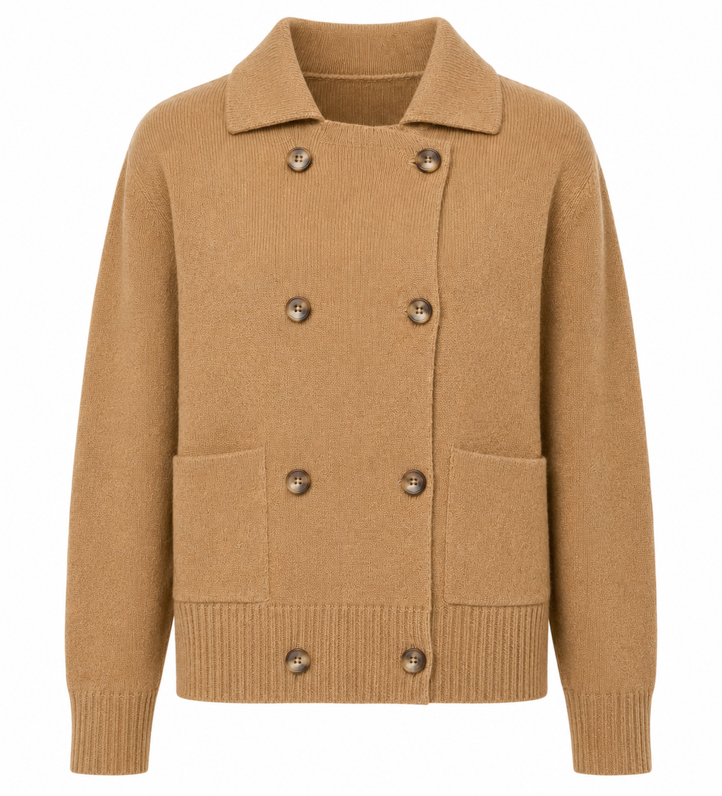 Alpha Studio Woman Jacket Doppio Petto Retrò Camel