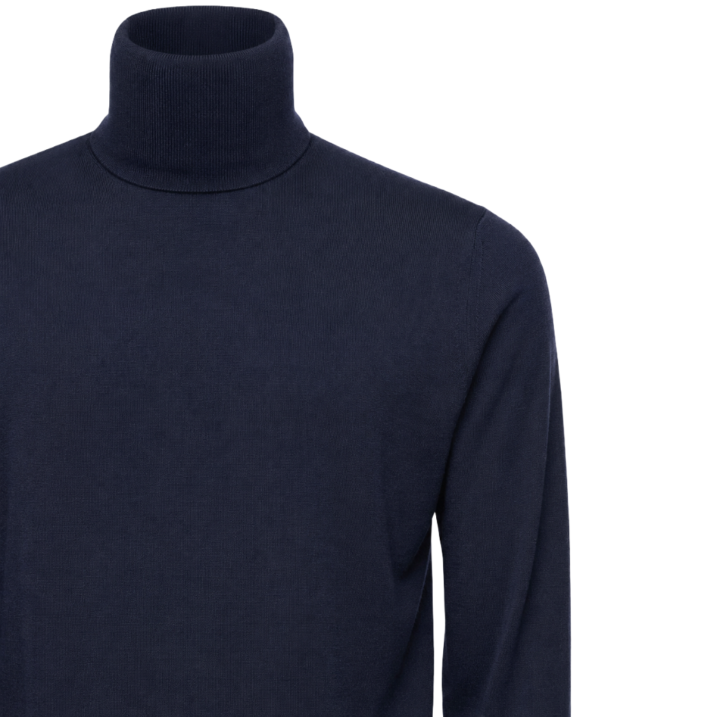 Alpha Studio Man Knit Ciclista Silk Cashmere Blue