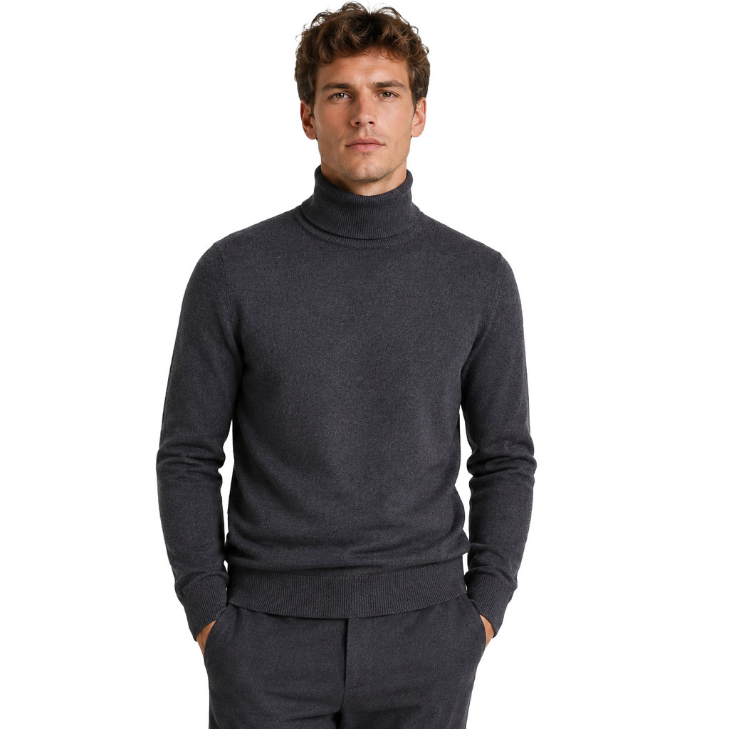 Alpha Studio Man Knit Ciclista High Neck Grey