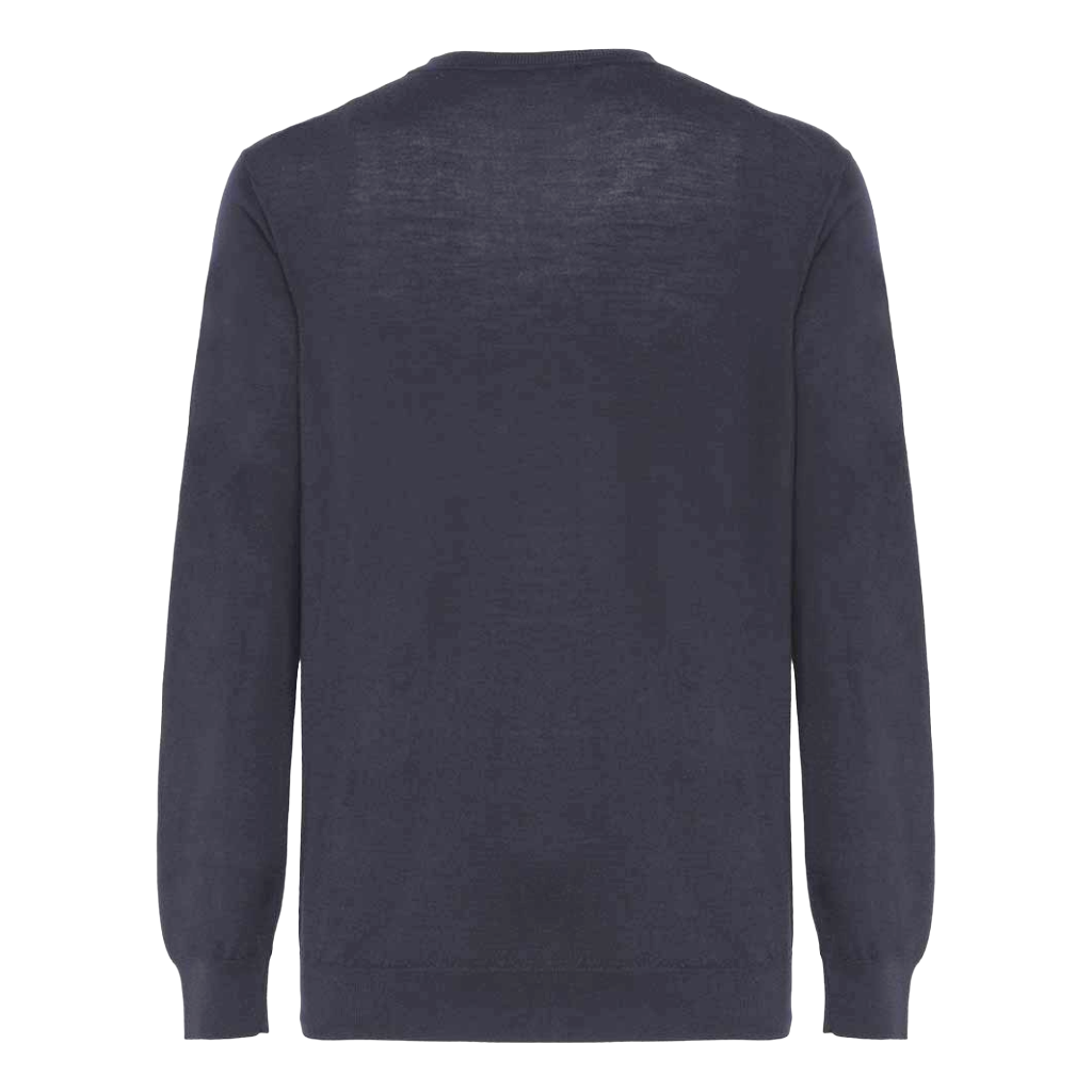Alpha Studio Man Knit Crew Neck Merinos Blue