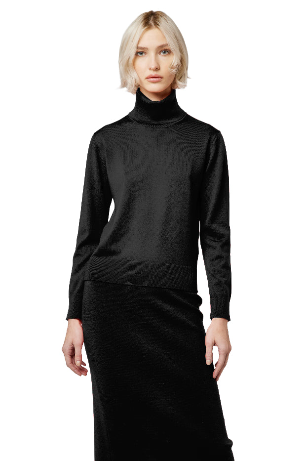 Alpha Studio Woman Turtleneck Timeless Black